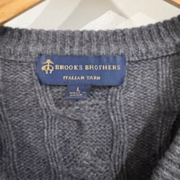 Like New Brooks Brothers wool sweater sz L - Picture 2 of 10